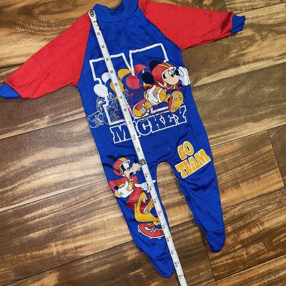 Vintage Mickey Mouse Disney One Piece Toddler Youth Suit Size 0-3 Months - Picture 5 of 9